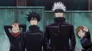 Gojo and his students, as seen in the anime (Image credit: MAPPA Studio)